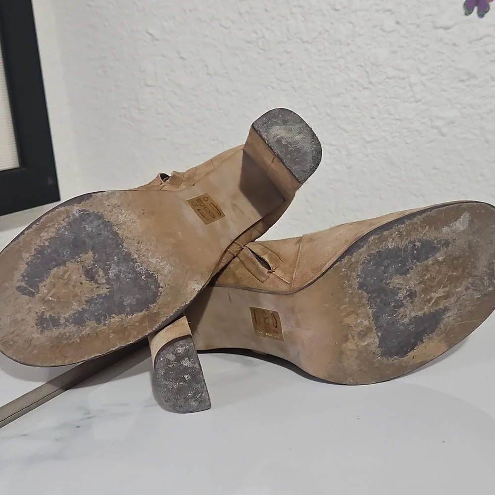 Free People Collections laced cutout suede leather ankle boots - Picture 6 of 8